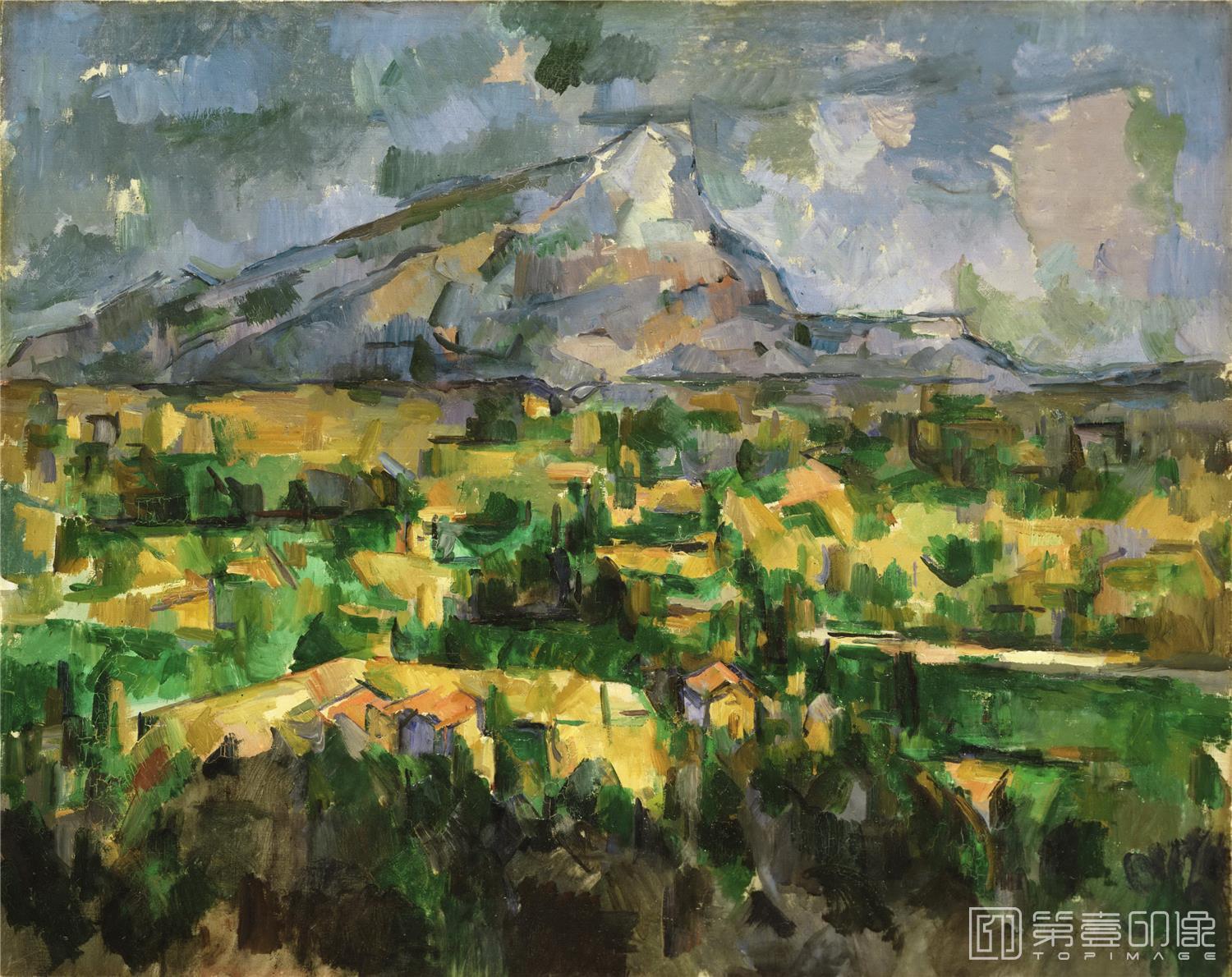 油画-美国费城美术馆藏画-Paul Cézanne, French, 1839-1906Mont Sainte-Victoire-488